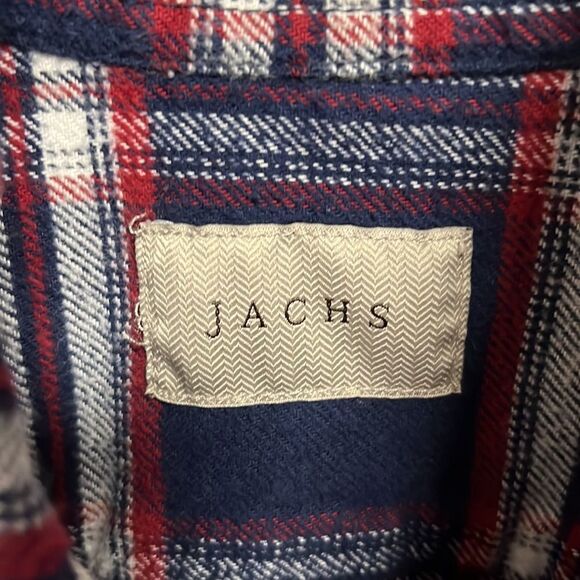 Jachs flannel plaid button down shirt size large tall, - Picture 3 of 8